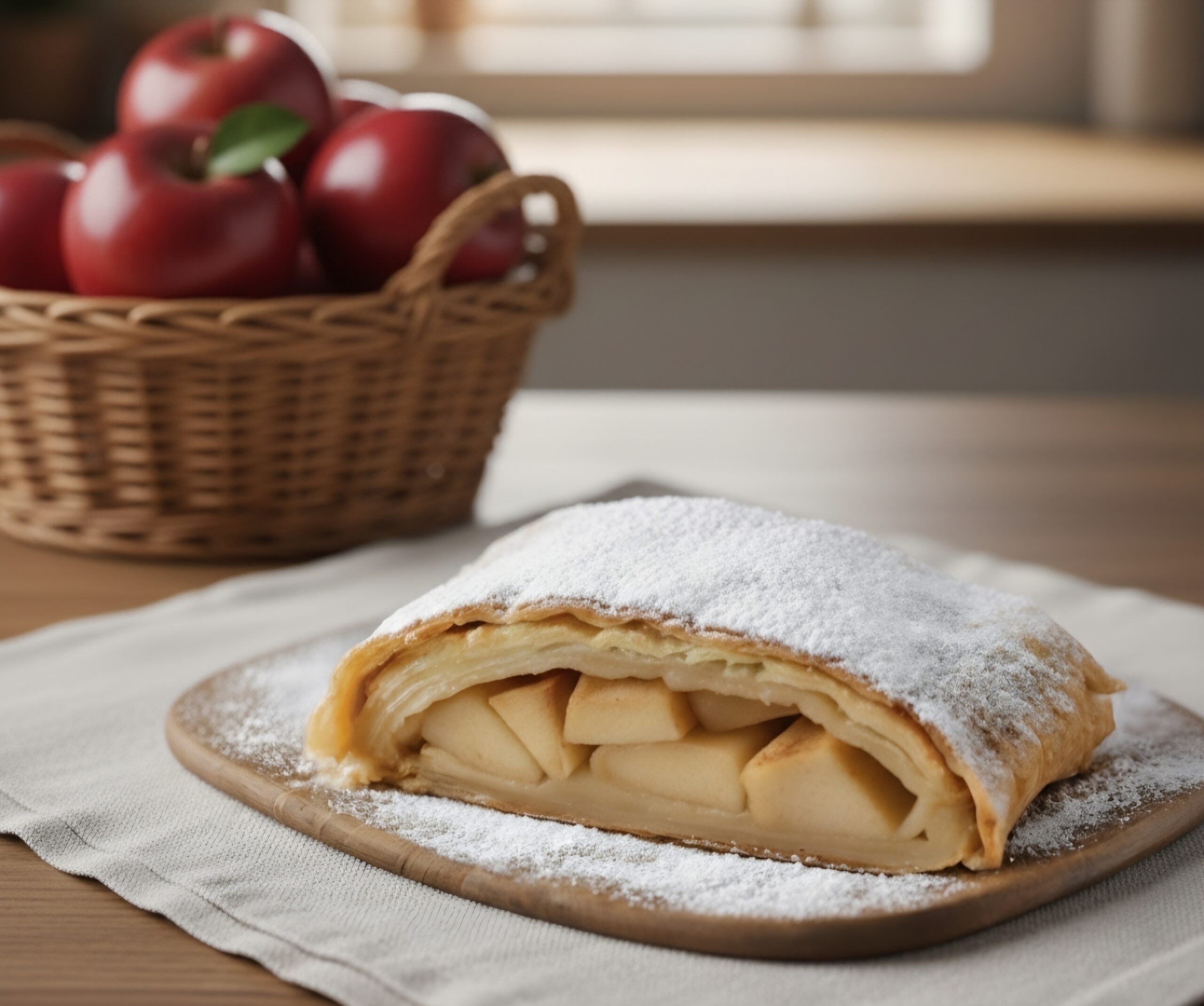 Apfelstrudel mit niedrigem glykämischen Index