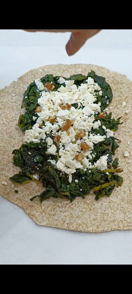 Füllung in der Mitte verteilen