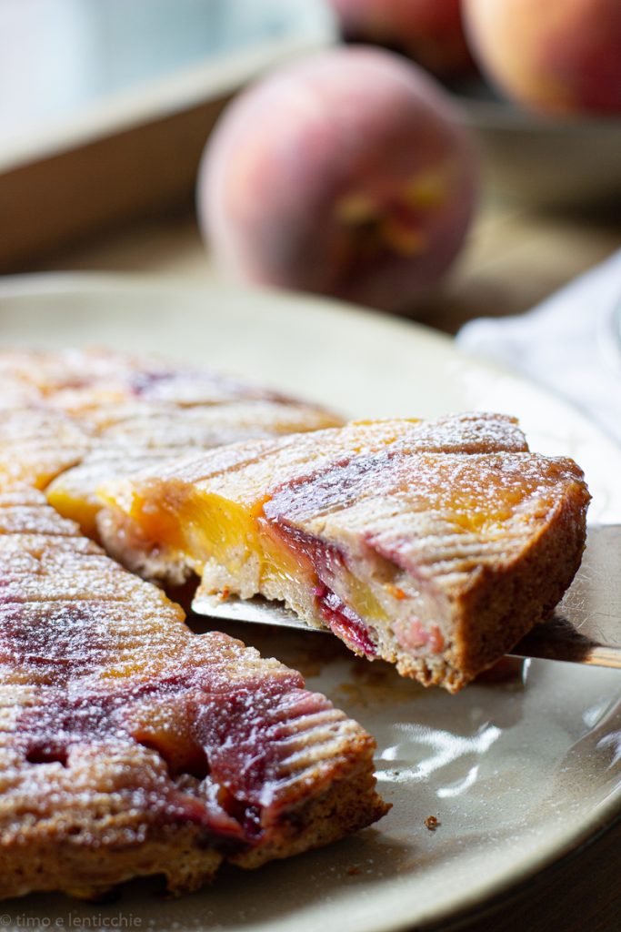 Veganer Pfirsich-Clafoutis