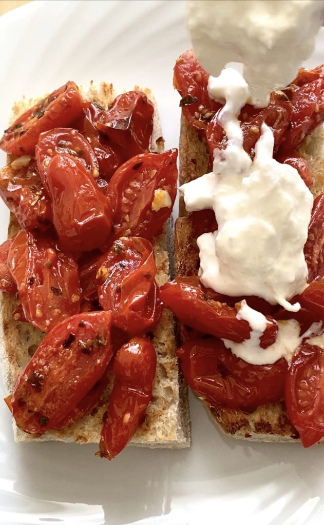 Bruschetta mit gerösteten Tomaten