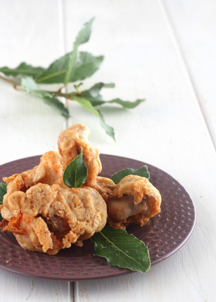 Frittierter Kaninchen in Stücken