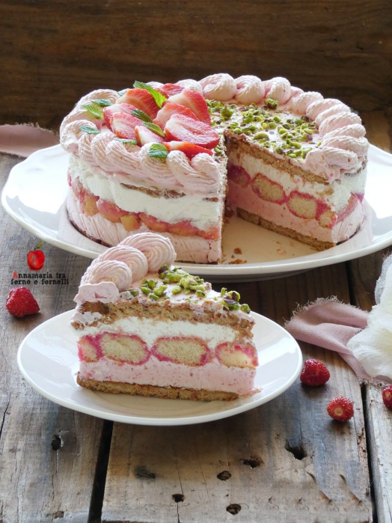 Erdbeer-Semifreddo-Kuchen