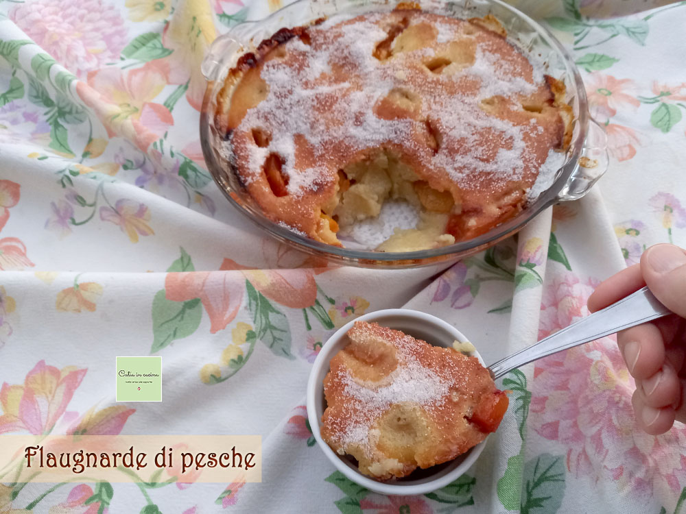 flaugnarde mit pfirsichen