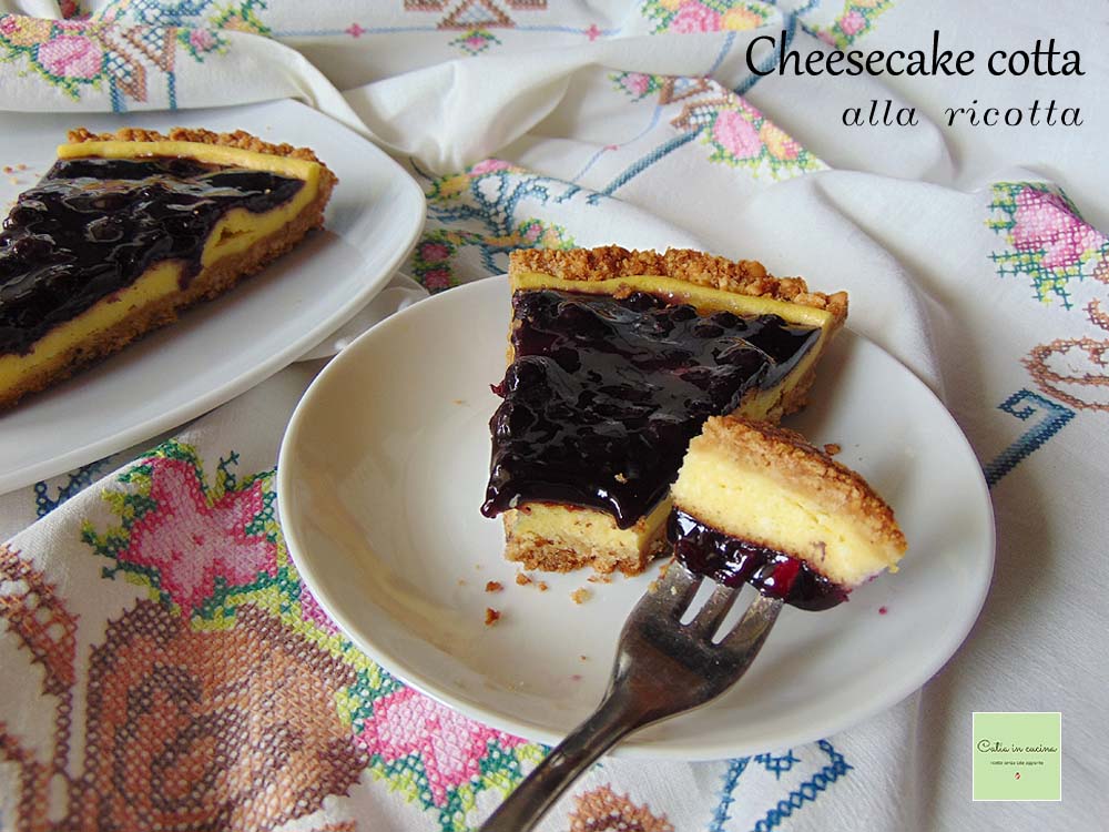 Gebackener Ricotta-Käsekuchen ohne Sahne