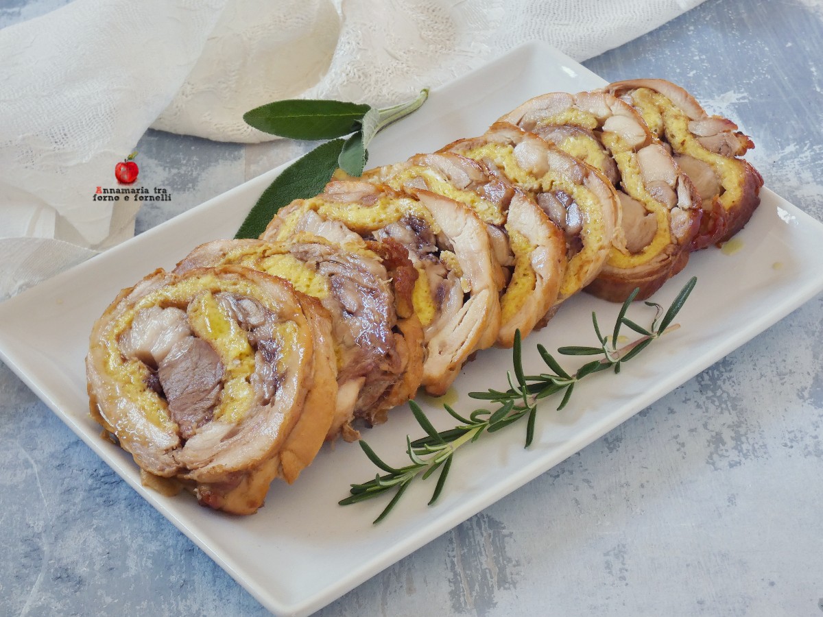 Gefüllte Kaninchenrolle