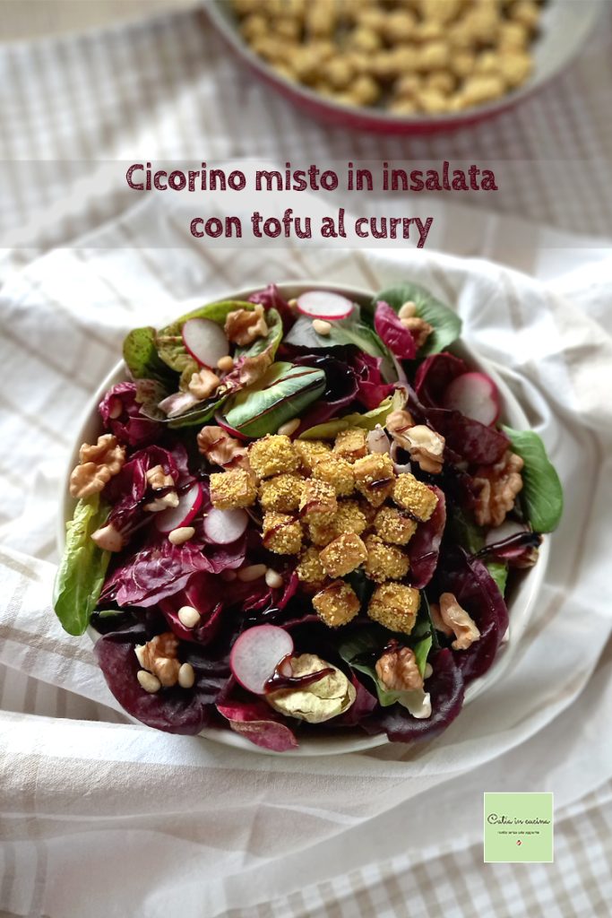 gemischter Chicorée mit Curry-Tofu