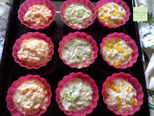 Gemüsemuffins vor dem Backen