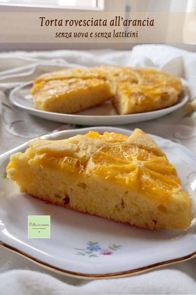 Gestürzter Orangenkuchen ohne Eier und Milchprodukte