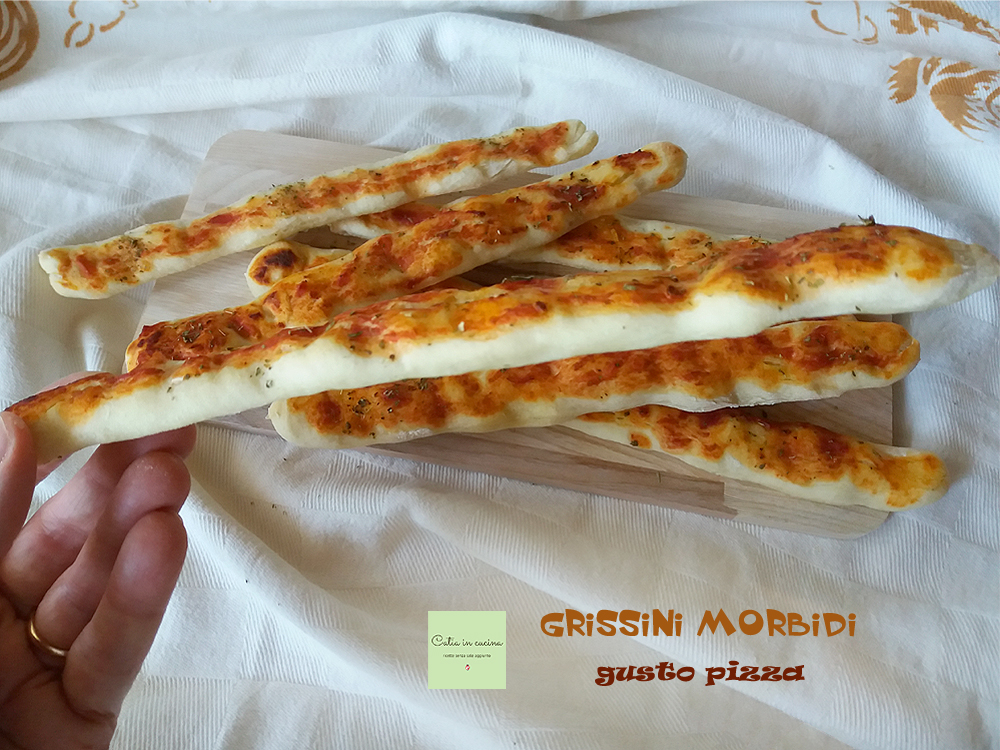 Weiche Grissini mit Pizzageschmack aus Licoli-Überschuss