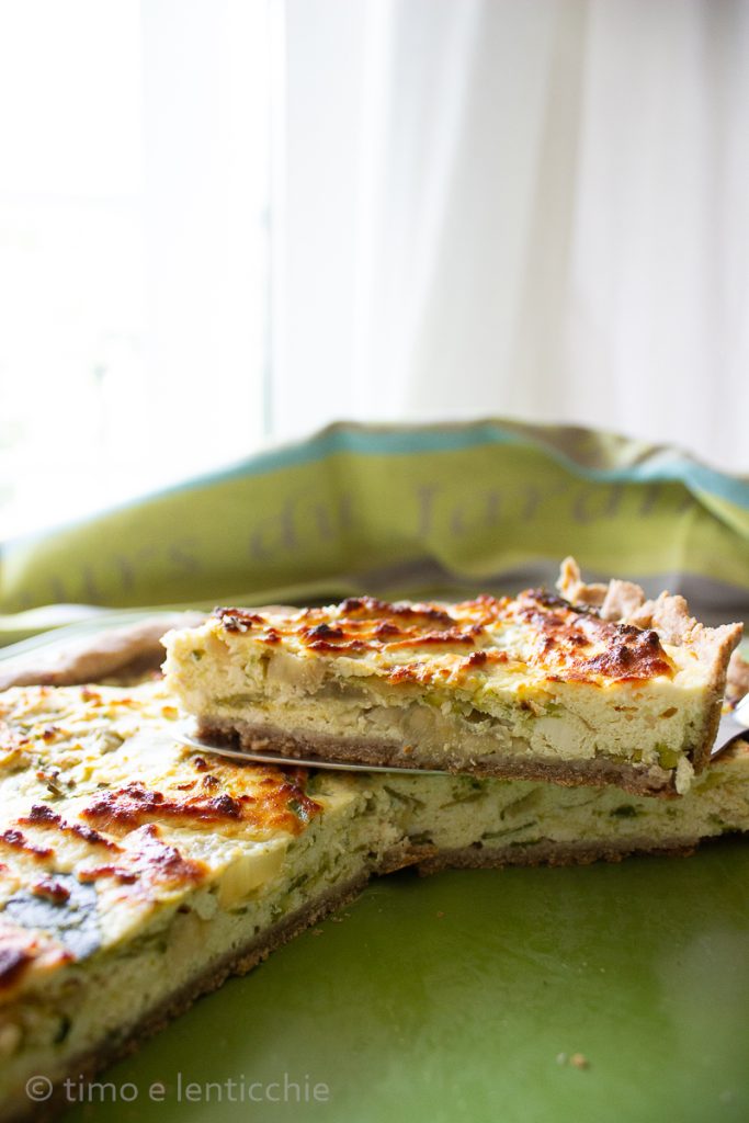 herzhafte Torte mit Ziegenricotta