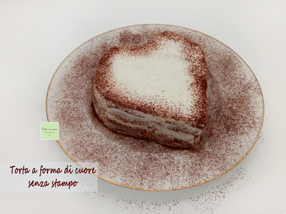 Herztorte ohne Form mit Kakao