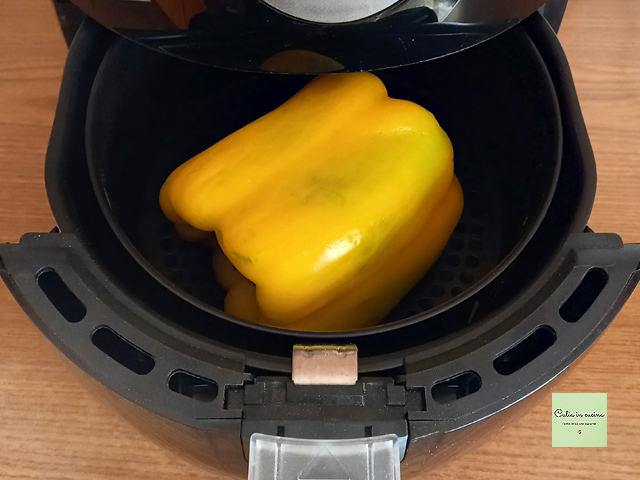 in der Heißluftfritteuse zu kochende Paprika