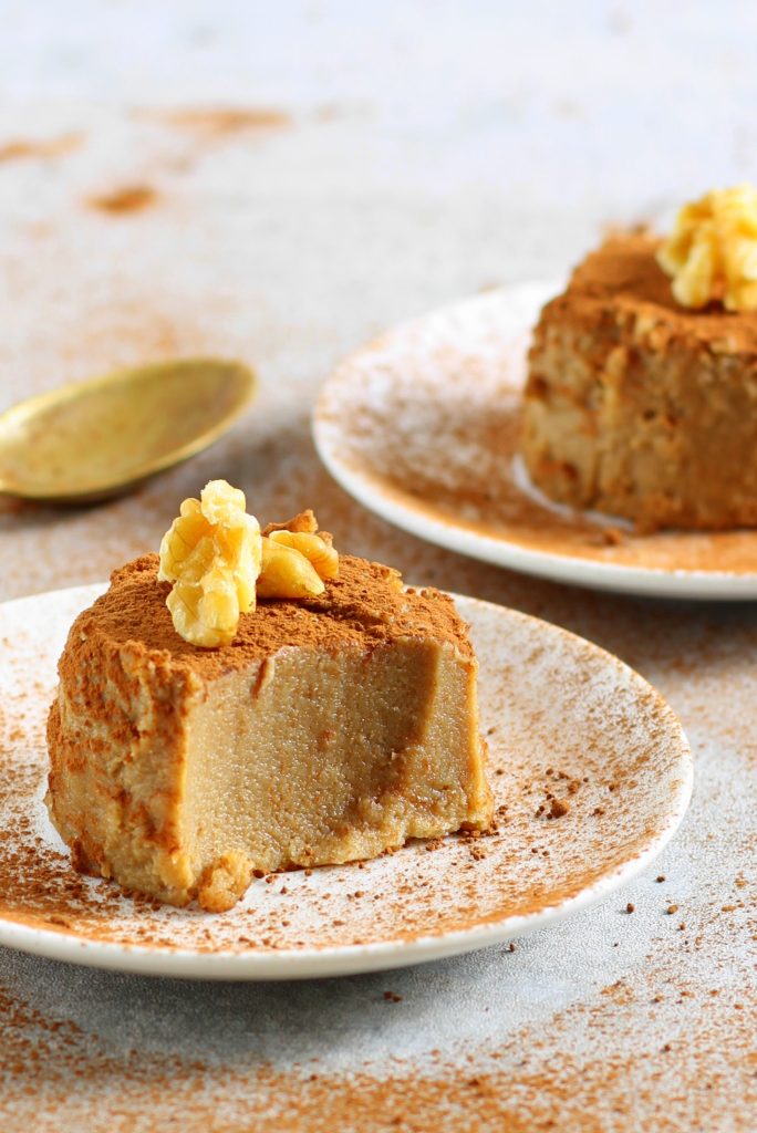 Kastanien- und Sahnepudding im Schnellkochtopf gekocht