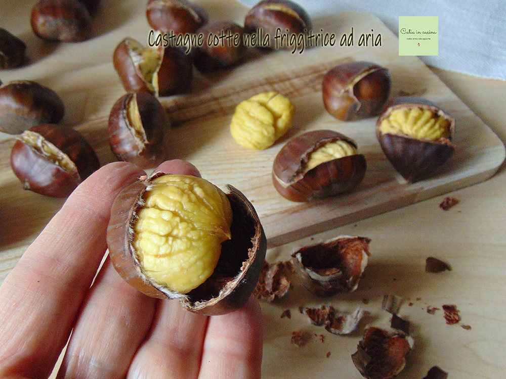 Kastanien geröstet in der Airfryer