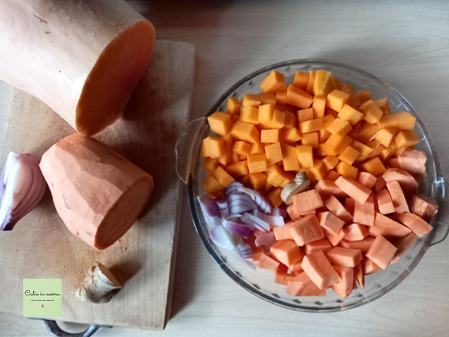 Kürbiscreme mit Süßkartoffel Zutaten