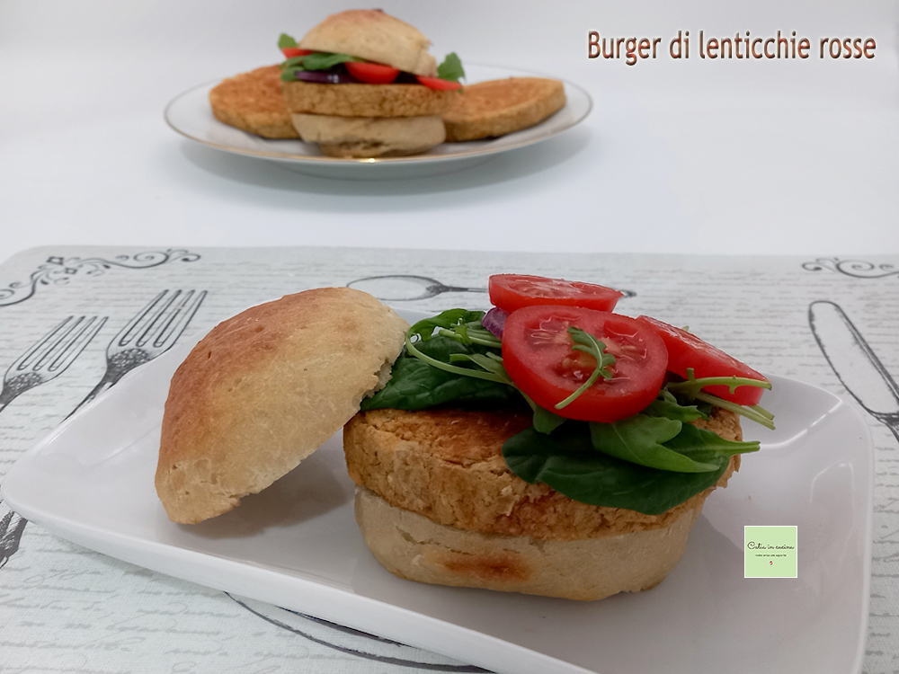 Linsenburger im Brötchen