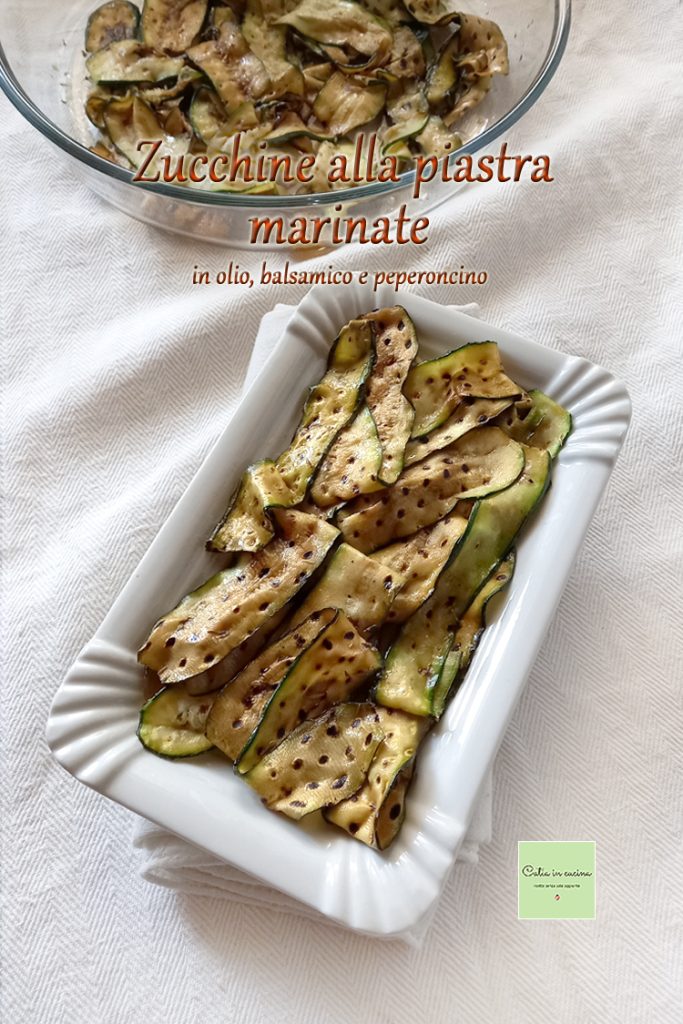 marinierte gegrillte Zucchini