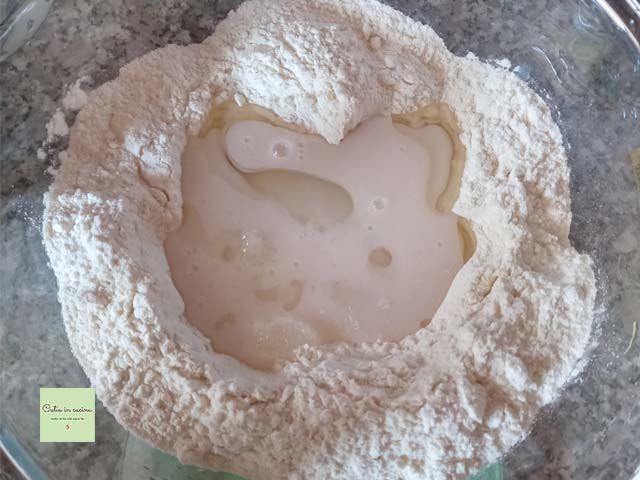 Kokosöl und Reisdrink eingießen