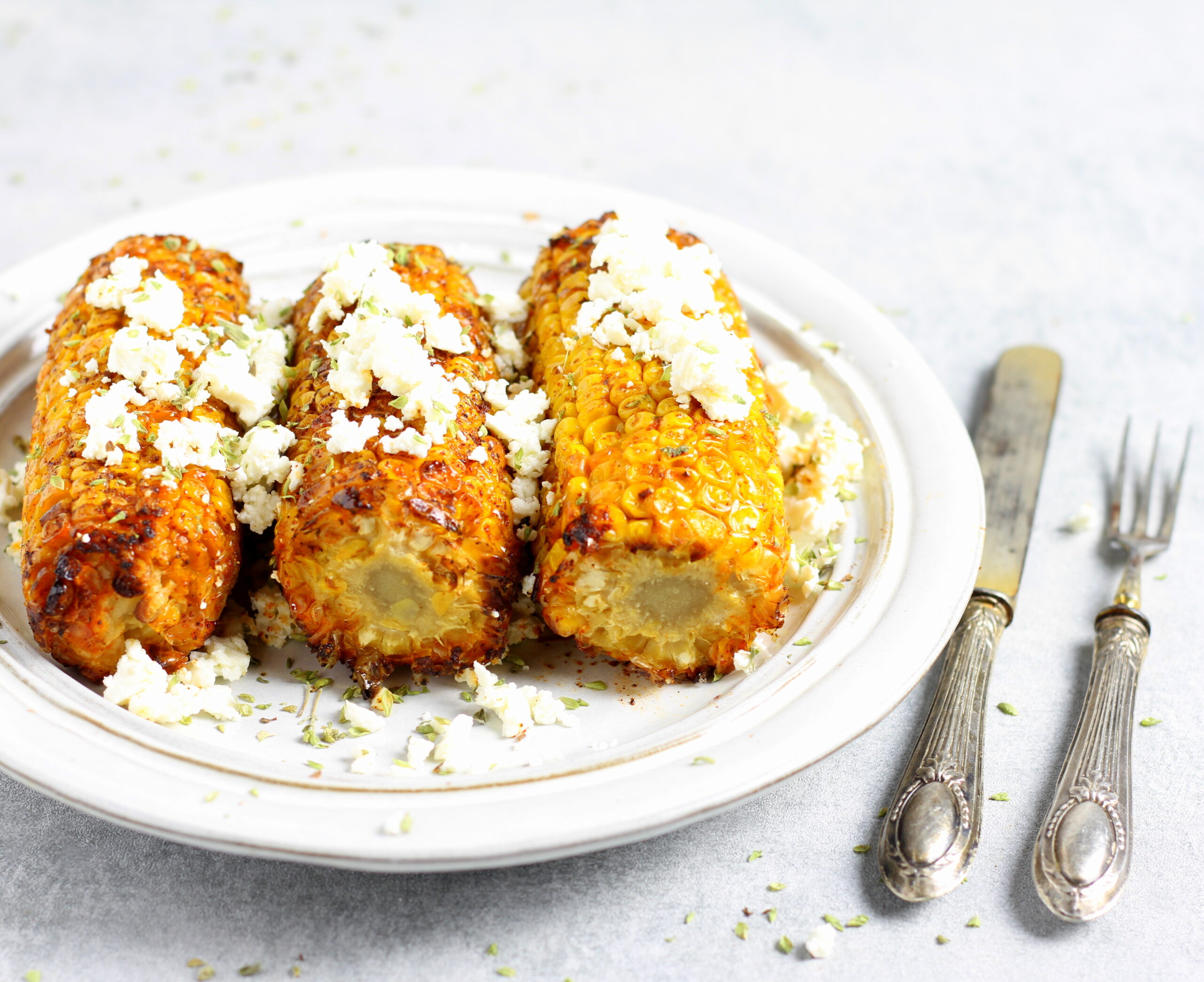 Paprikamaiskolben in der Heißluftfritteuse