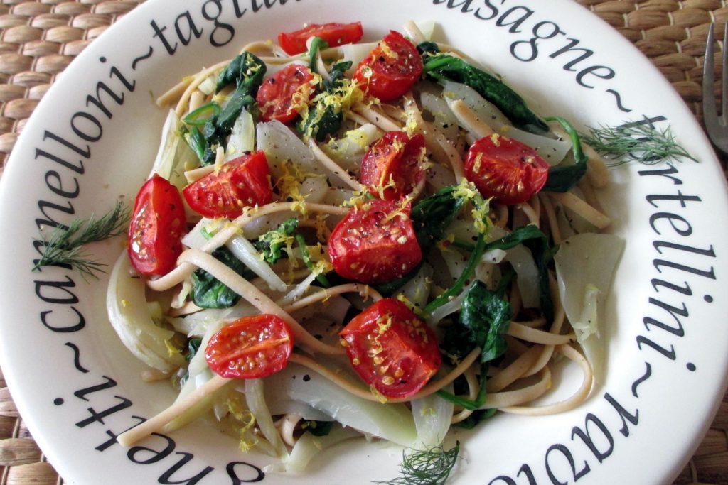 Pasta mit Fenchel und Spinat, Esse ohne Bauch