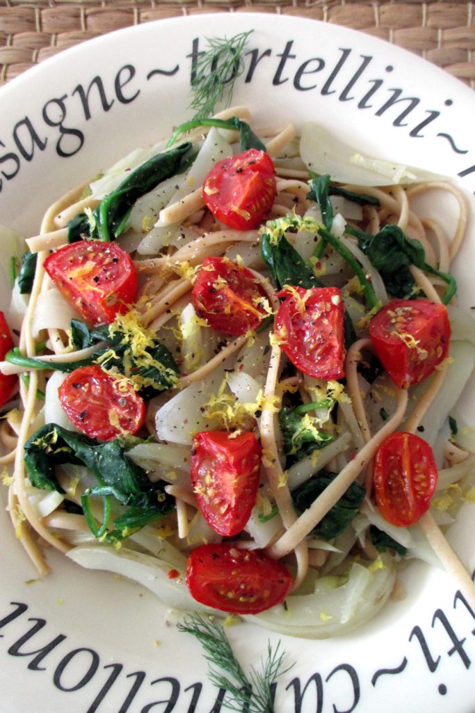 Pasta mit Fenchel und Spinat, Esse ohne Bauch