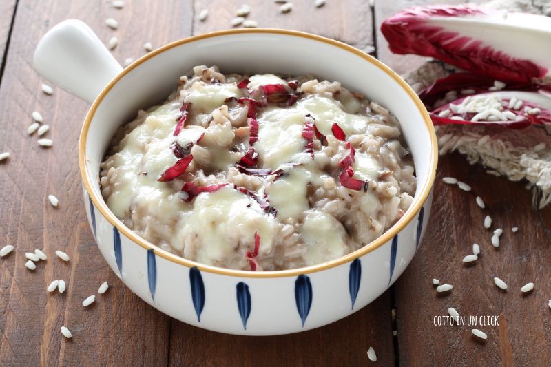 Risotto mit Radicchio, Speck und Taleggio im Schnellkochtopf