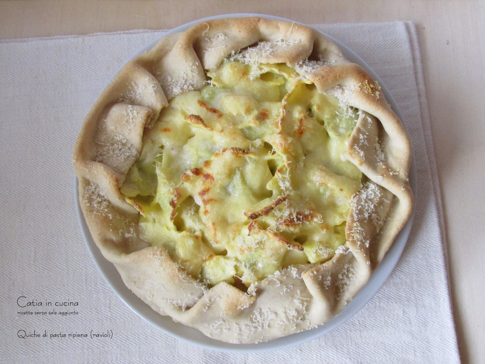 quiche di pasta ripiena ravioli