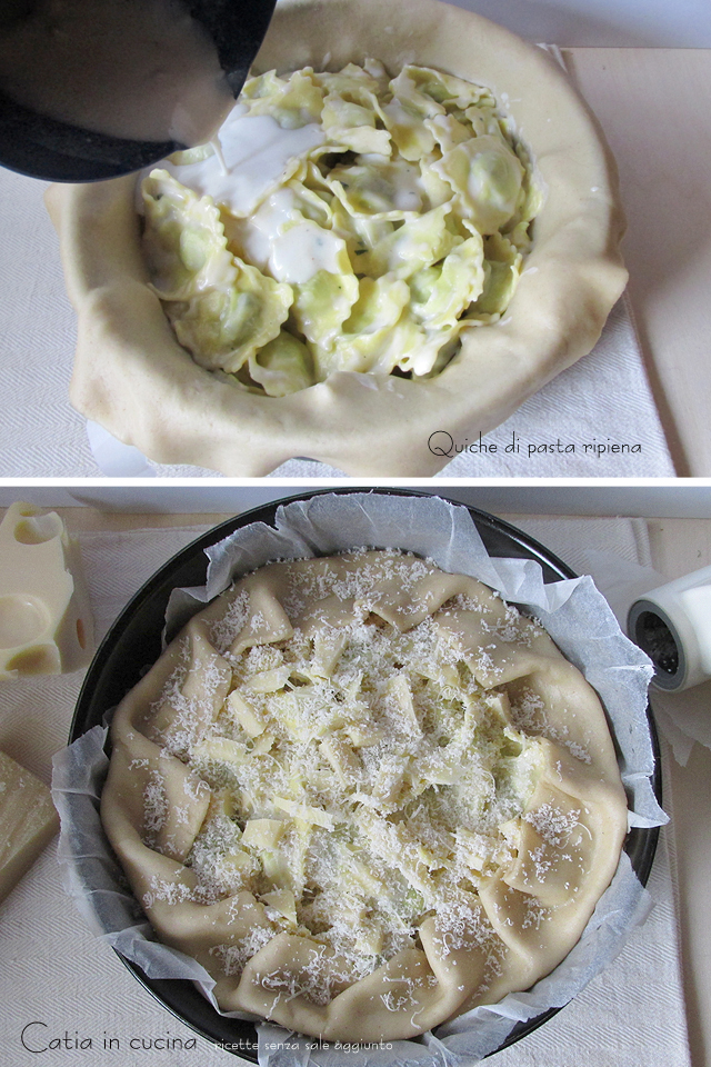 torta di pasta ripiena -steps