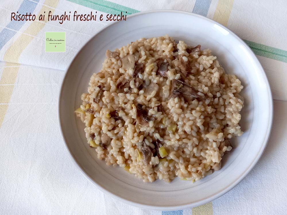 Risotto mit frischen und getrockneten Pilzen