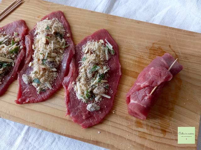 Rouladen mit Rosinen - Schritt 1