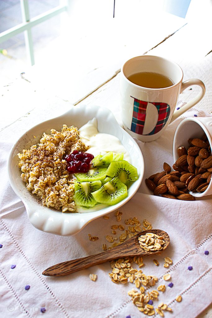 Rührei-Haferflocken scrambled oats