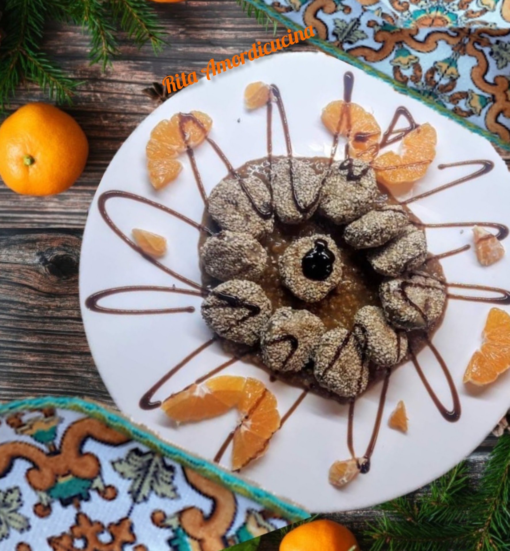 Thunfisch-Sesam-Küchlein mit Mandarine