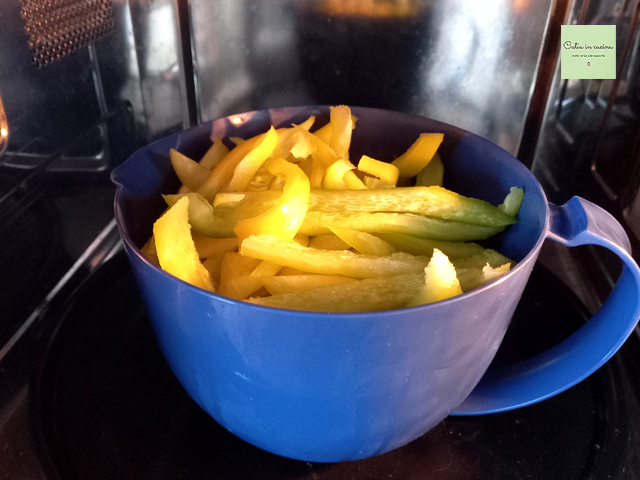 Paprika in der Mikrowelle kochen