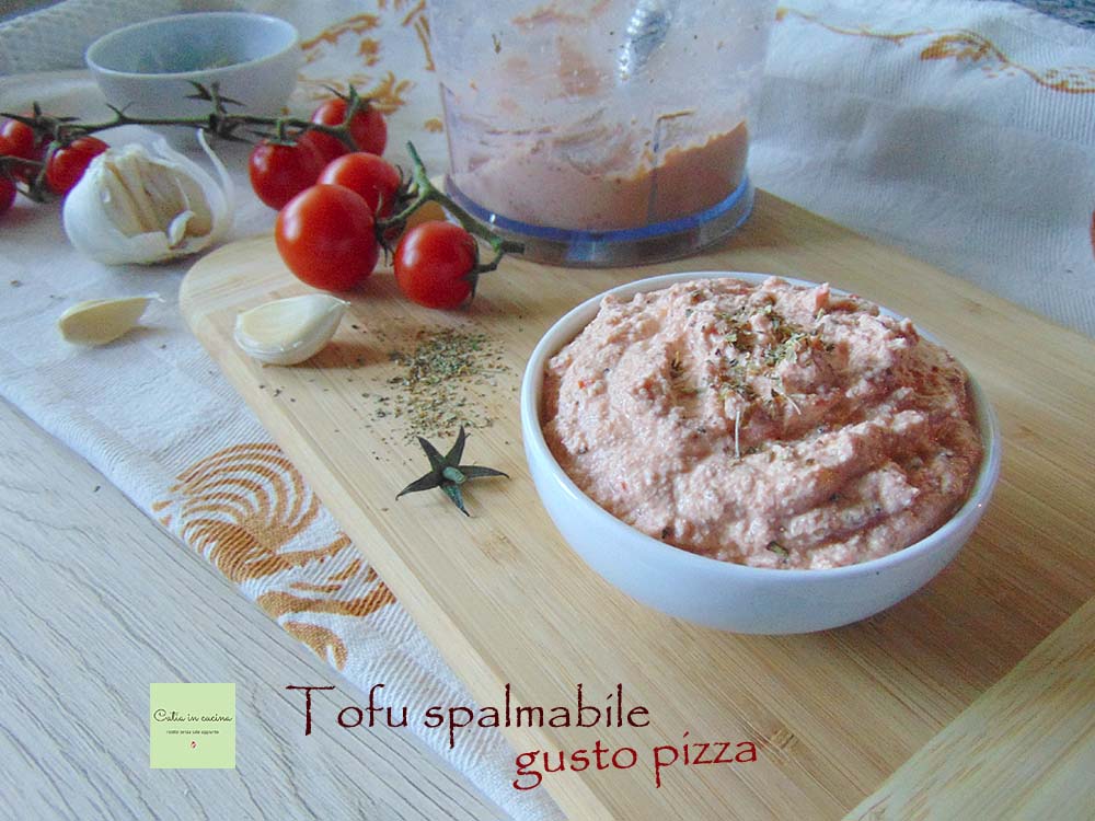 Streichfähiger Tofu im Pizzageschmack