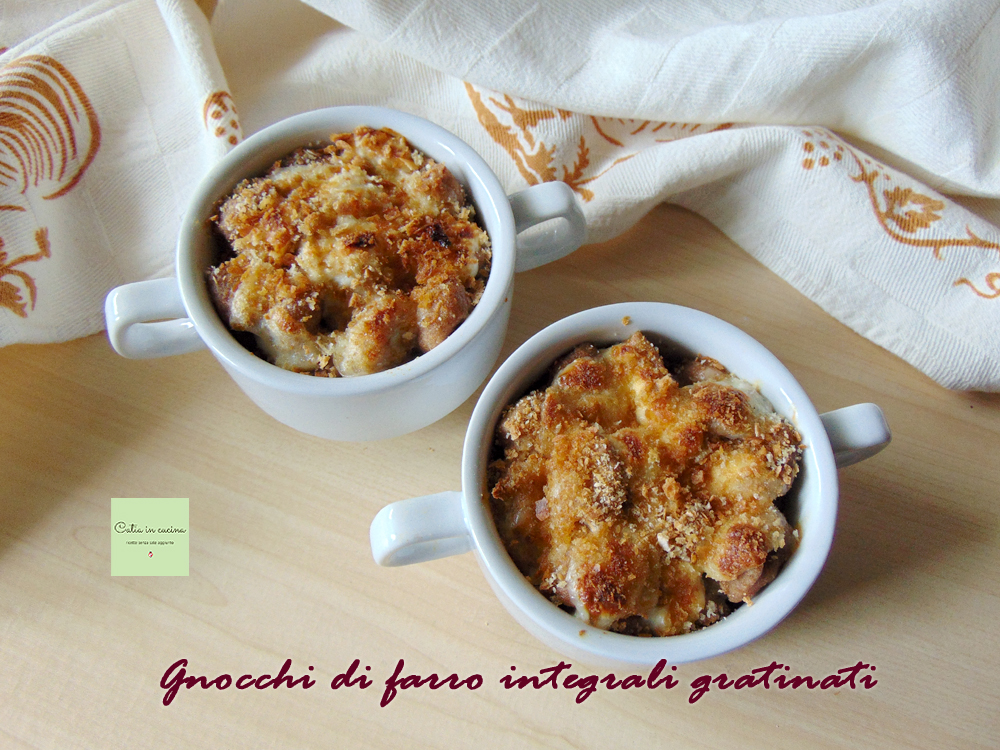 überbackene Vollkorn-Dinkelgnocchi