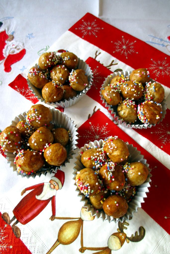 Vegane Struffoli leicht, Iss ohne Bauch