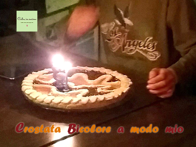 zweifarbige Torte zum Geburtstag