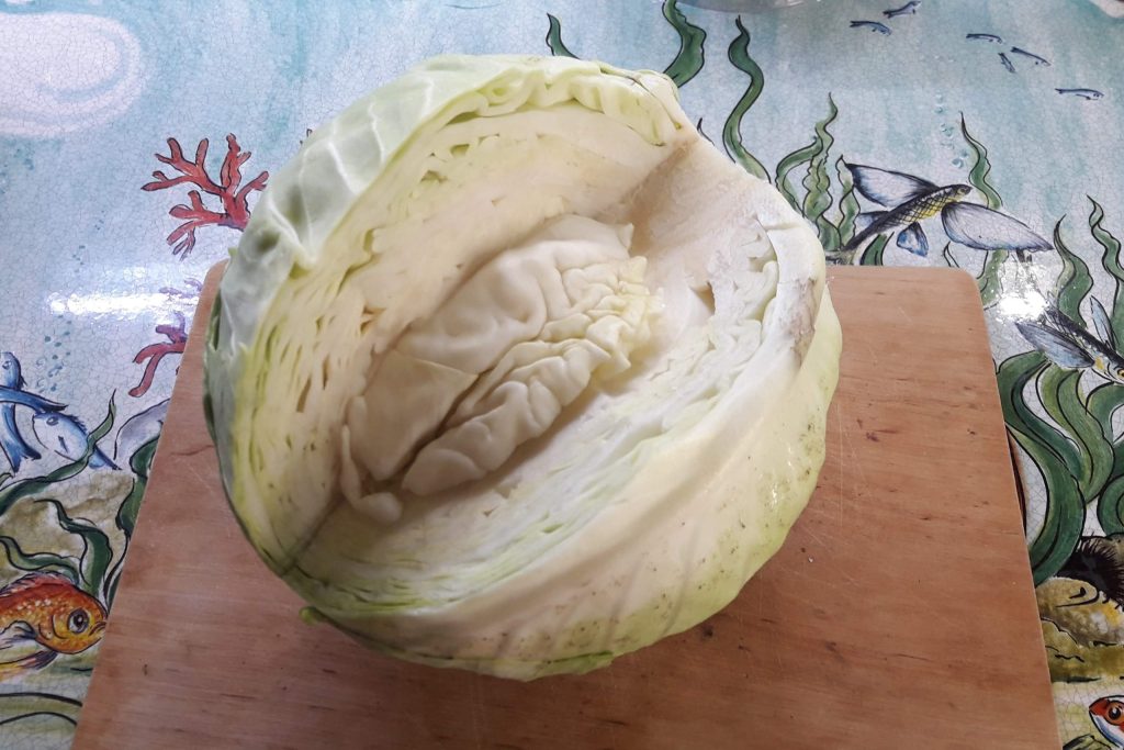 Getreidesuppe mit Kohl und Kartoffeln