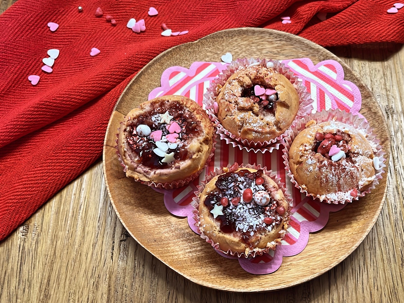 Muffin mit Konfitürenfüllung
