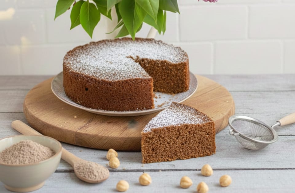 Der weiche Buchweizenkuchen