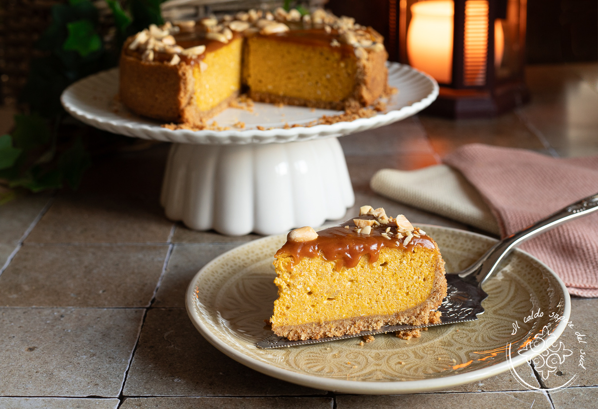 Kürbis-Cheesecake mit gesalzenem Karamell