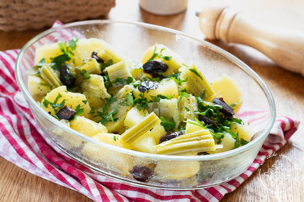 Kardonen- und Kartoffelsalat