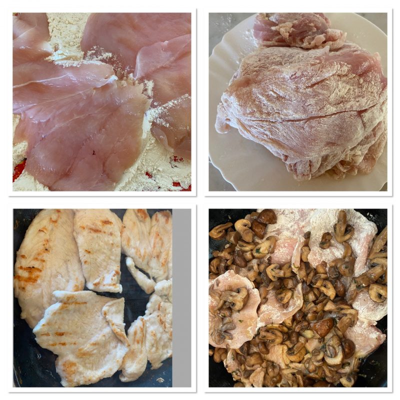 Cremige Hähnchenbrust mit Pilzen