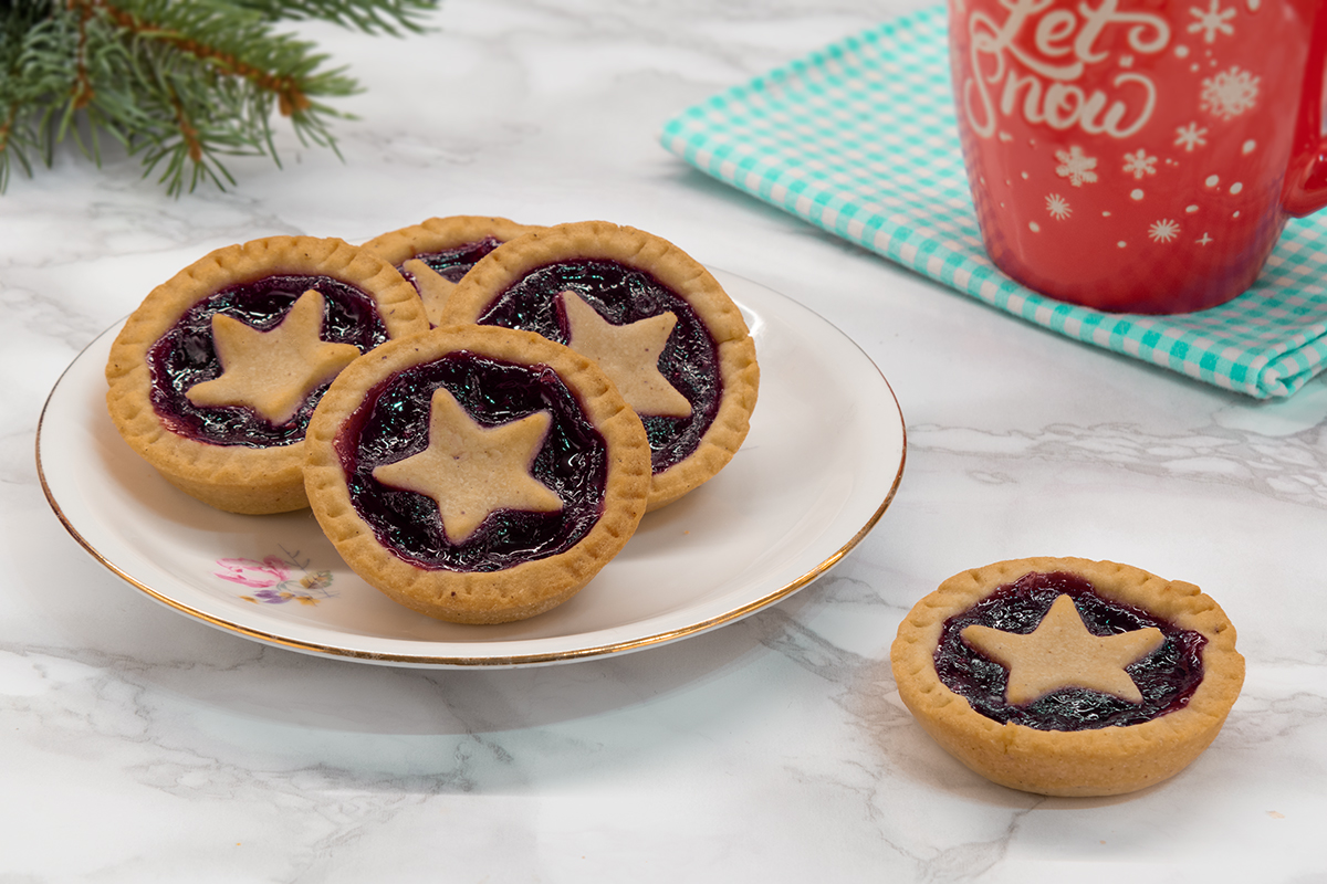 Lebkuchen Törtchen mit Blaubeeren