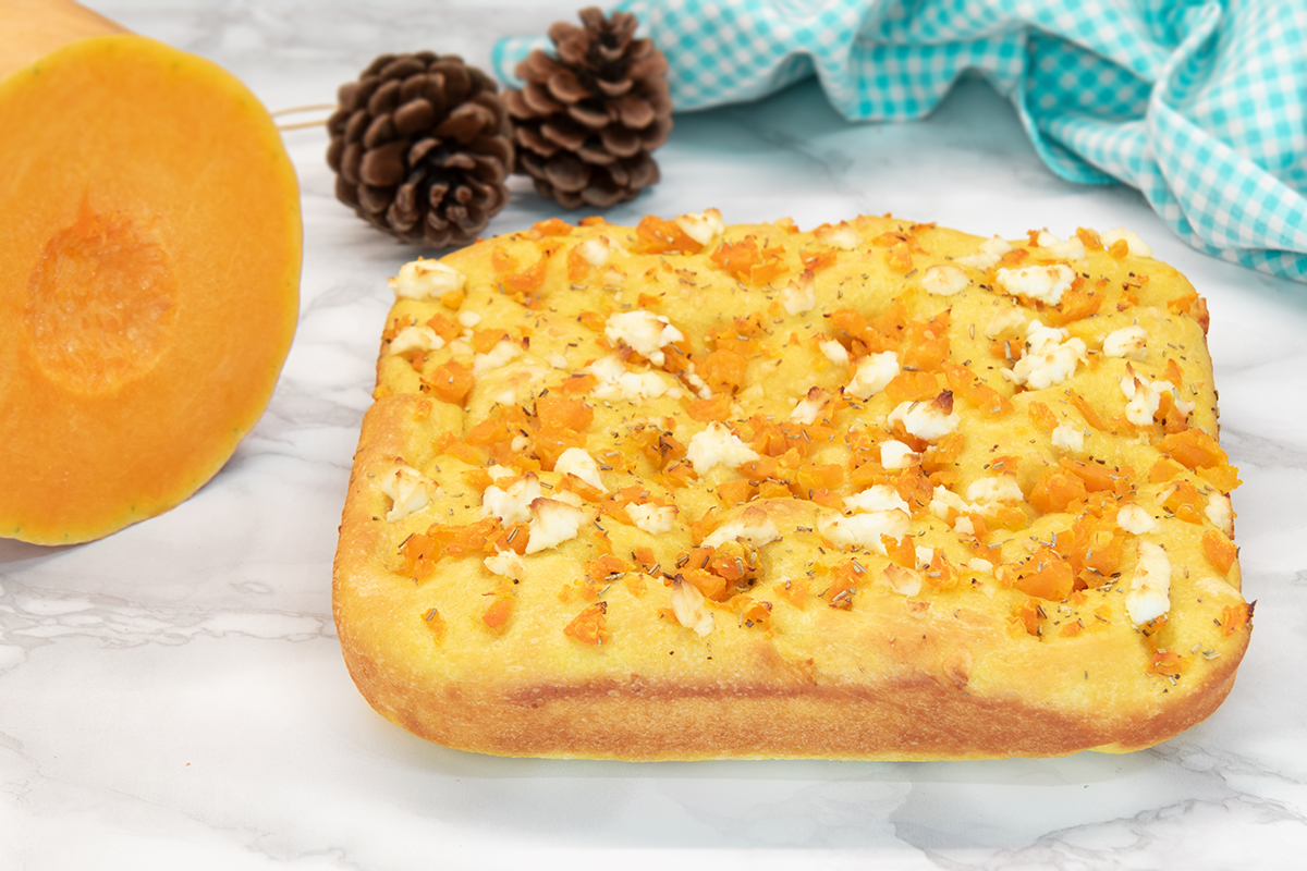 Kürbis-Feta-Focaccia