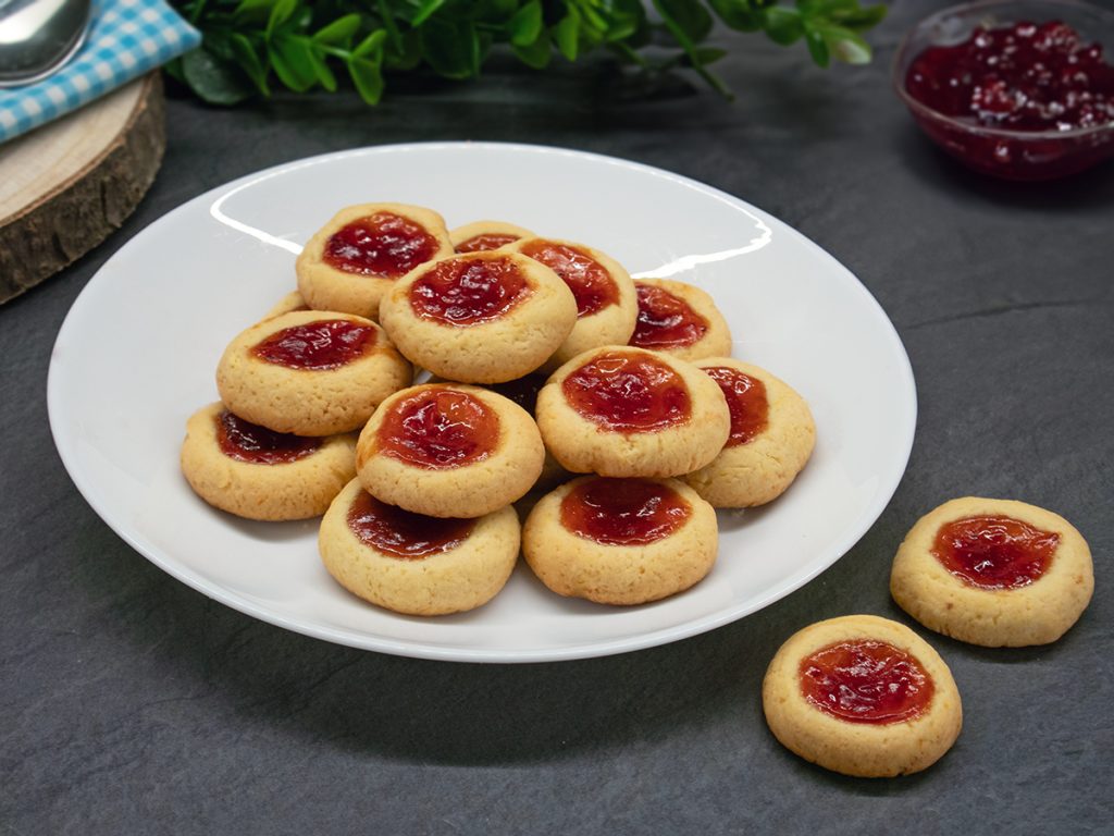 Butterkekse mit Marmelade