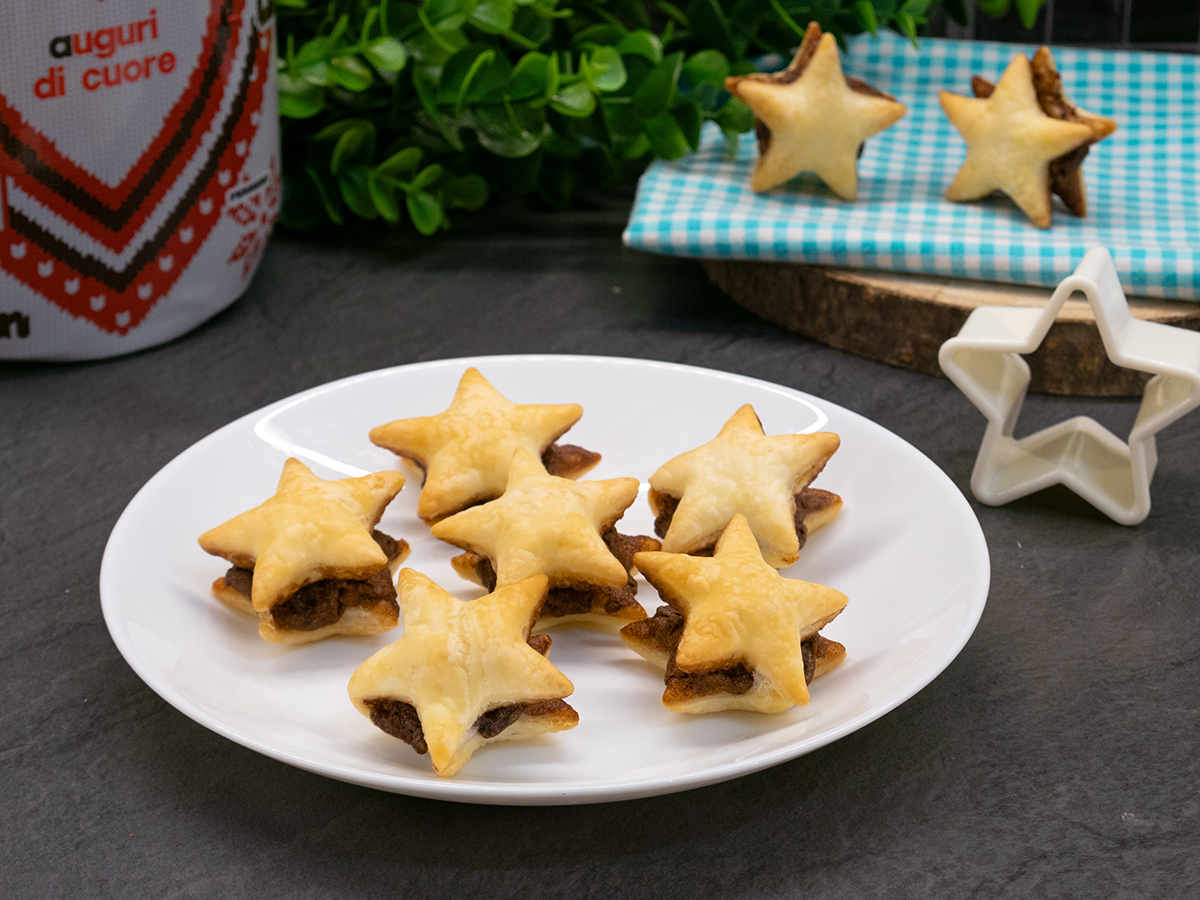 Blätterteigsterne mit Nutella