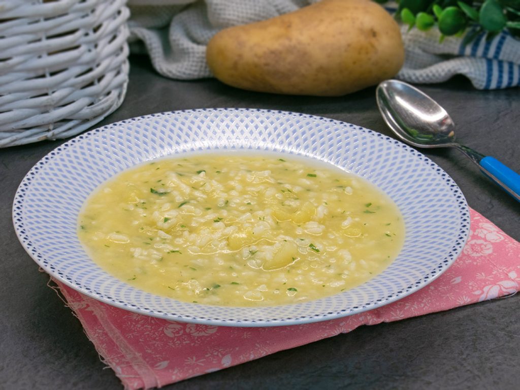 Reissuppe mit Kartoffeln - auch Bimby