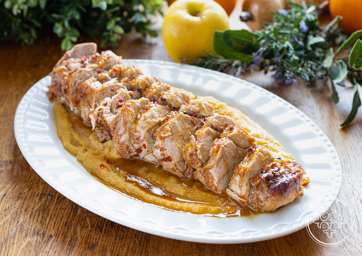 Schweinefilet mit Apfelsauce