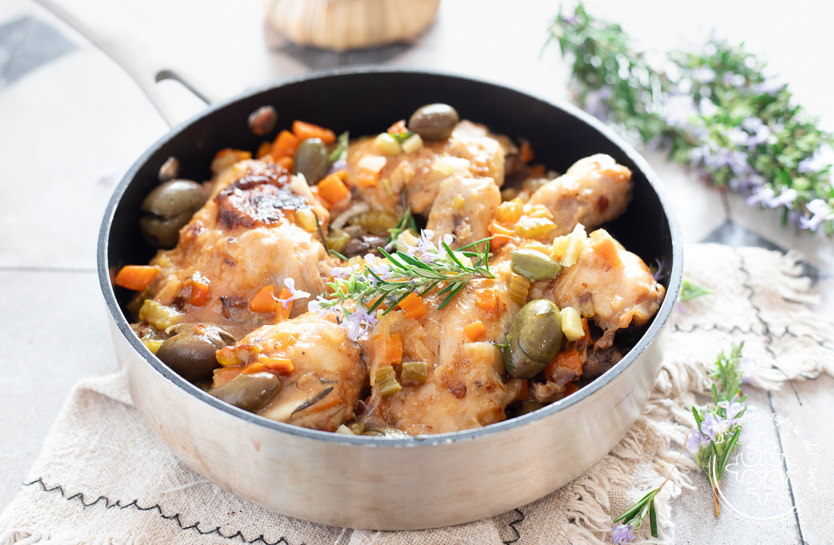 Hähnchen nach Jägerart (in Weiß)